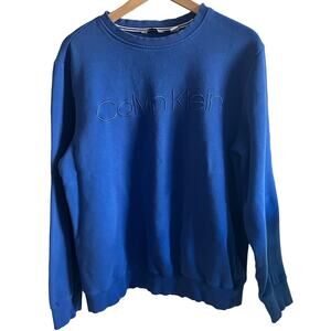 Calvin Klein crew sweat shirt blue size med